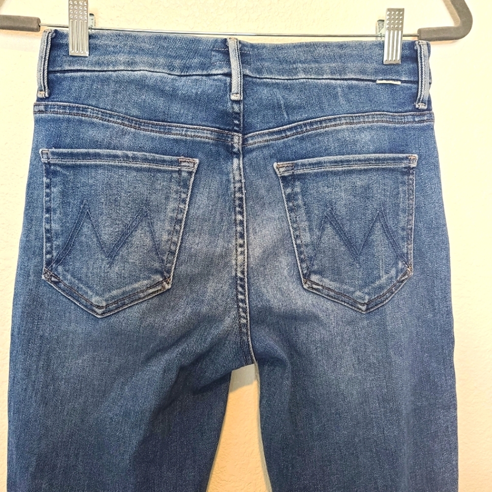 MOTHER High Waisted Looker Ankle Fray In Hop On Hop Off Size 27 - Picture 11 of 13